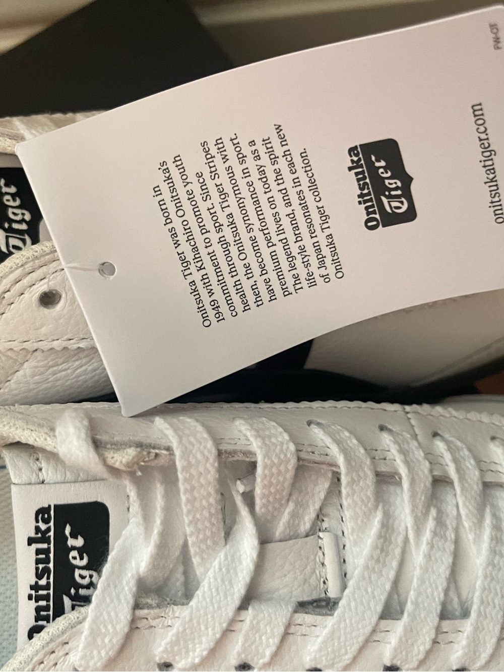 Onitsuka Tiger by Asics White Leather Sneakers with Black Stripes - Picture 11 of 15
